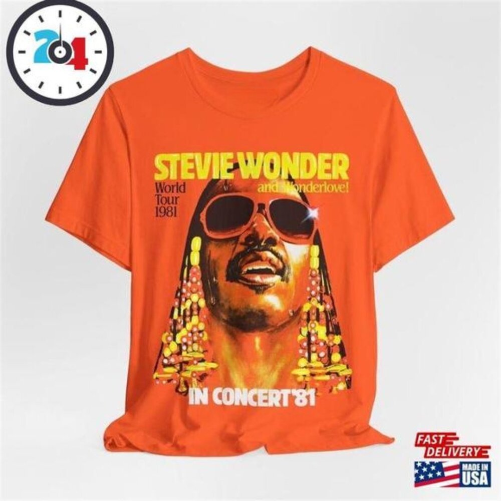 Stevie Wonder 1981 Tourstevie And Wonderlove Unisex T-Shirt